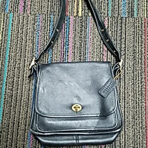 Coach Black Leather Shoulder Bag